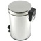 Round Polished Chrome Waste Bin With Pedal